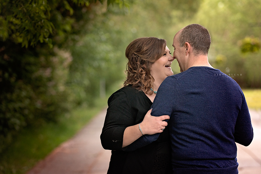 Couple dancing on the street face to face